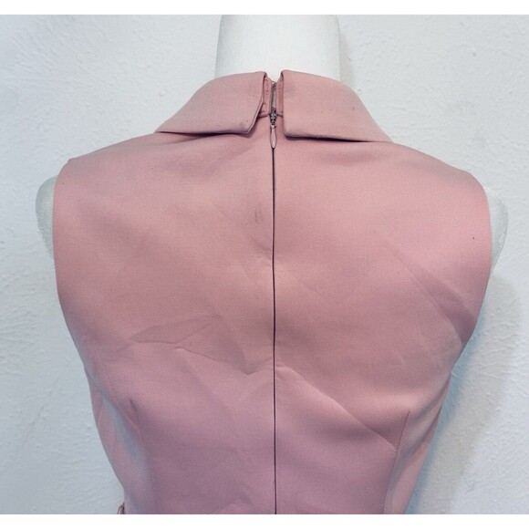 Badgley Mischka Size 2 Peony Sheath Dress Collared Lined Career Old Money - Picture 9 of 15